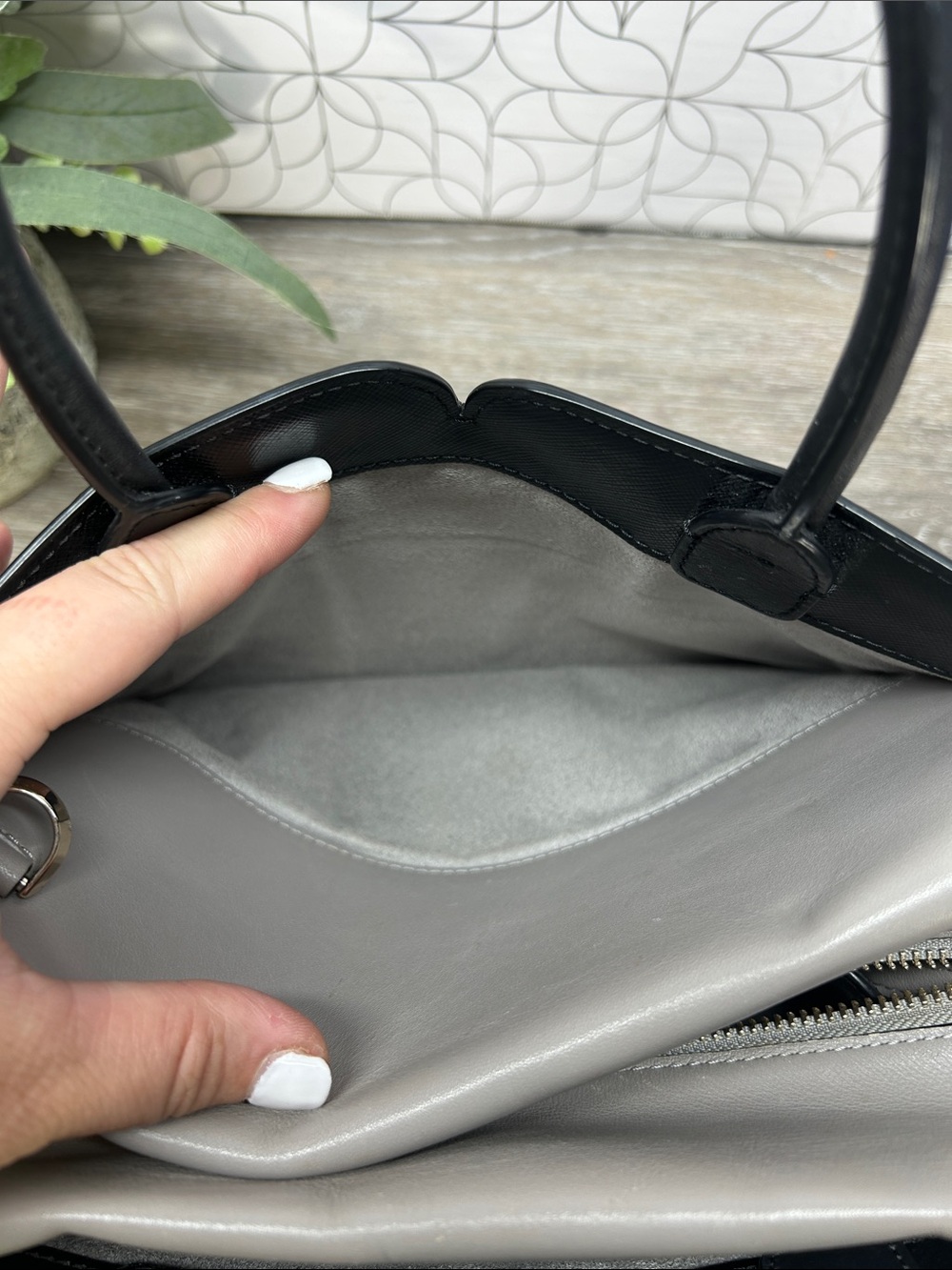 8554 Kate Spade black gray Spencer satchel 270968554 - Picture 10 of 14